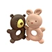 rhino rabbit sheep bear natural rubber teether